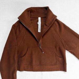 NWOT Lululemon Scuba Funnel-Neck Half-Zip — Roasted Brown — XS/S